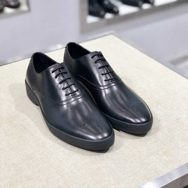 Luxury Business Oxford Prada Leather Shoes Men Formal Dress Shoes Male Office Wedding Flats Footwear